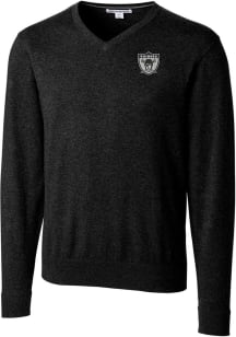 Cutter and Buck Las Vegas Raiders Mens Black Lakemont Long Sleeve Sweater