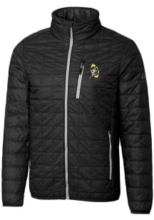 Cutter and Buck Green Bay Packers Mens Black Historic Rainier PrimaLoft Filled Jacket