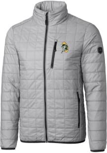 Cutter and Buck Green Bay Packers Mens Grey Historic Rainier PrimaLoft Filled Jacket