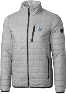 Cutter and Buck Los Angeles Chargers Mens Grey Rainier PrimaLoft Filled Jacket