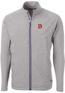Cutter and Buck Denver Broncos Mens Grey Historic Adapt Eco Light Weight Jacket