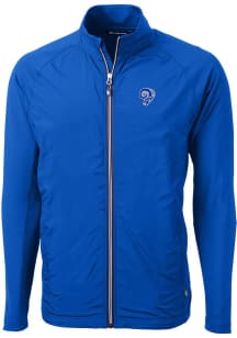 Cutter and Buck Los Angeles Rams Mens Blue Historic Adapt Eco Light Weight Jacket