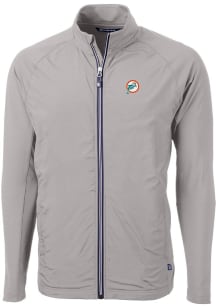 Cutter and Buck Miami Dolphins Mens Grey Adapt Eco Light Weight Jacket