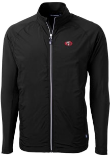 Cutter and Buck San Francisco 49ers Mens Black Historic Adapt Eco Light Weight Jacket