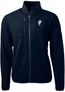 Cutter and Buck Houston Texans Mens Navy Blue Historic Cascade Sherpa Light Weight Jacket