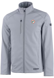 Cutter and Buck Miami Dolphins Mens Grey Evoke Light Weight Jacket