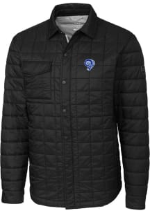Cutter and Buck Los Angeles Rams Mens Black Historic Rainier PrimaLoft Outerwear Lined Jacket