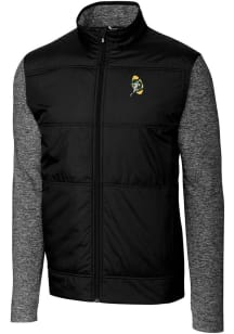 Cutter and Buck Green Bay Packers Mens Black Stealth Medium Weight Jacket