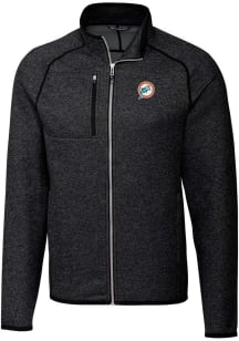 Cutter and Buck Miami Dolphins Mens Charcoal Mainsail Medium Weight Jacket