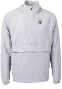 Cutter and Buck Los Angeles Chargers Mens Grey Charter Eco Pullover Jackets