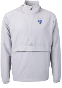 Cutter and Buck Los Angeles Rams Mens Grey Historic Charter Eco Pullover Jackets