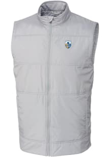 Cutter and Buck Los Angeles Chargers Mens Grey Stealth Sleeveless Jacket