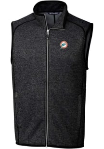 Cutter and Buck Miami Dolphins Mens Charcoal Mainsail Sleeveless Jacket