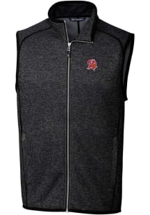 Cutter and Buck Tampa Bay Buccaneers Mens Charcoal Mainsail Sleeveless Jacket