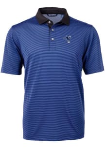 Cutter and Buck Indianapolis Colts Mens Blue Historic Virtue Eco Pique Micro Stripe Short Sleeve..