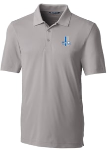 Cutter and Buck Detroit Lions Mens Grey Historic Forge Short Sleeve Polo