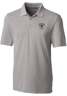 Cutter and Buck Las Vegas Raiders Mens Grey Forge Short Sleeve Polo