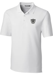 Cutter and Buck Las Vegas Raiders Mens White Forge Short Sleeve Polo