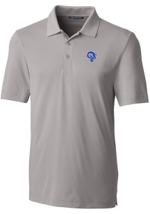 Cutter and Buck Los Angeles Rams Mens Grey Forge Short Sleeve Polo