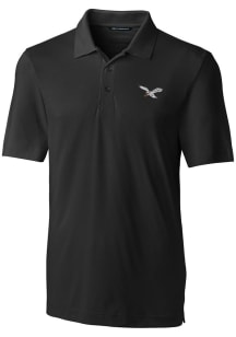 Cutter and Buck Philadelphia Eagles Mens Black Historic Forge Short Sleeve Polo
