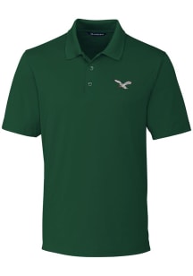Cutter and Buck Philadelphia Eagles Mens Green Historic Forge Short Sleeve Polo