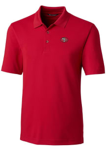 Cutter and Buck San Francisco 49ers Mens Red Historic Forge Short Sleeve Polo