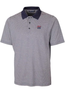 Cutter and Buck New York Giants Mens Navy Blue Forge Short Sleeve Polo