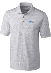 Cutter and Buck Detroit Lions Mens Grey Historic Advantage Space Dye Short Sleeve Polo