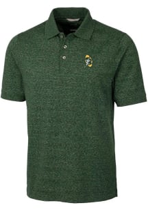 Cutter and Buck Green Bay Packers Mens Green Historic Advantage Space Dye Short Sleeve Polo