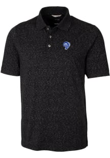 Cutter and Buck Los Angeles Rams Mens Black Historic Advantage Space Dye Short Sleeve Polo