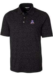 Cutter and Buck New England Patriots Mens Black Historic Advantage Space Dye Short Sleeve Polo
