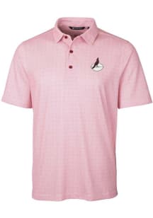 Cutter and Buck Arizona Cardinals Mens Red Historic Pike Double Dot Short Sleeve Polo