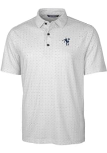 Cutter and Buck Indianapolis Colts Mens Charcoal Historic Pike Double Dot Short Sleeve Polo
