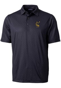 Cutter and Buck Pittsburgh Steelers Mens Black Historic Pike Double Dot Short Sleeve Polo