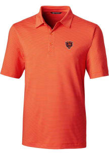 Cutter and Buck Chicago Bears Mens Orange Forge Short Sleeve Polo