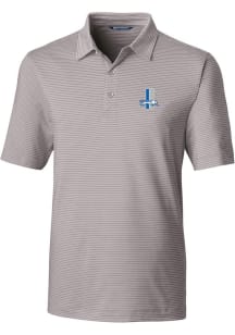 Cutter and Buck Detroit Lions Mens Grey Historic Forge Pencil Stripe Short Sleeve Polo