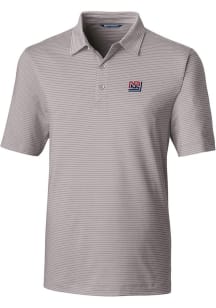 Cutter and Buck New York Giants Mens Grey Historic Forge Pencil Stripe Short Sleeve Polo