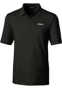 Cutter and Buck New York Jets Mens Black Forge Short Sleeve Polo