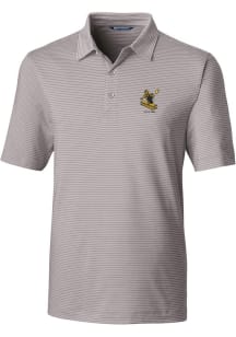 Cutter and Buck Pittsburgh Steelers Mens Grey Historic Forge Pencil Stripe Short Sleeve Polo