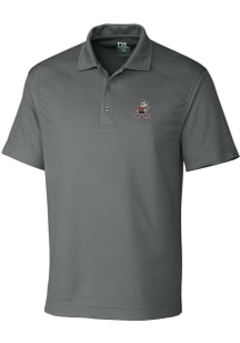 Cutter and Buck Cleveland Browns Mens Grey Drytec Genre Short Sleeve Polo