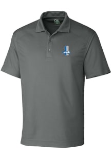 Cutter and Buck Detroit Lions Mens Grey Historic Drytec Genre Short Sleeve Polo