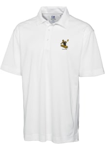 Cutter and Buck Pittsburgh Steelers Mens White Historic Drytec Genre Short Sleeve Polo