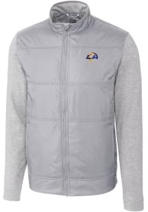 Cutter and Buck Los Angeles Rams Mens Grey Stealth Medium Weight Jacket