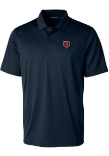 Cutter and Buck Chicago Bears Mens Navy Blue Historic Prospect Short Sleeve Polo