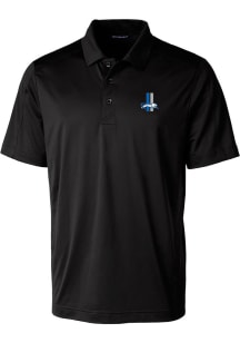 Cutter and Buck Detroit Lions Mens Black Historic Prospect Short Sleeve Polo