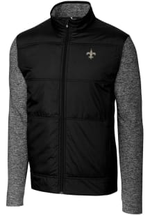 Cutter and Buck New Orleans Saints Mens Black Stealth Medium Weight Jacket