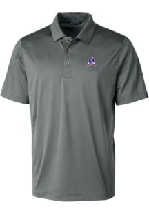 Cutter and Buck New England Patriots Mens Grey Historic Prospect Short Sleeve Polo