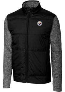 Cutter and Buck Pittsburgh Steelers Mens Black Stealth Medium Weight Jacket