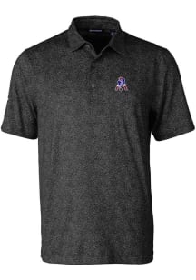 Cutter and Buck New England Patriots Mens Black Historic Pike Constellation Short Sleeve Polo