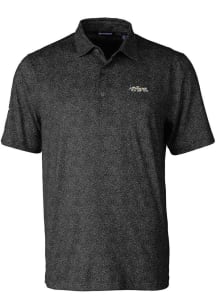 Cutter and Buck New York Jets Mens Black Historic Pike Constellation Short Sleeve Polo